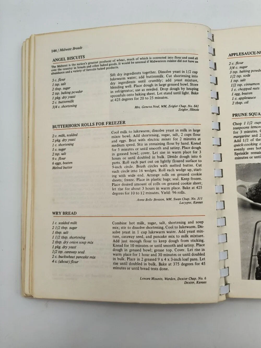 Favorite Eastern Star Recipes American Cooking 1971 Vintage Spiral-Bound Cookboo